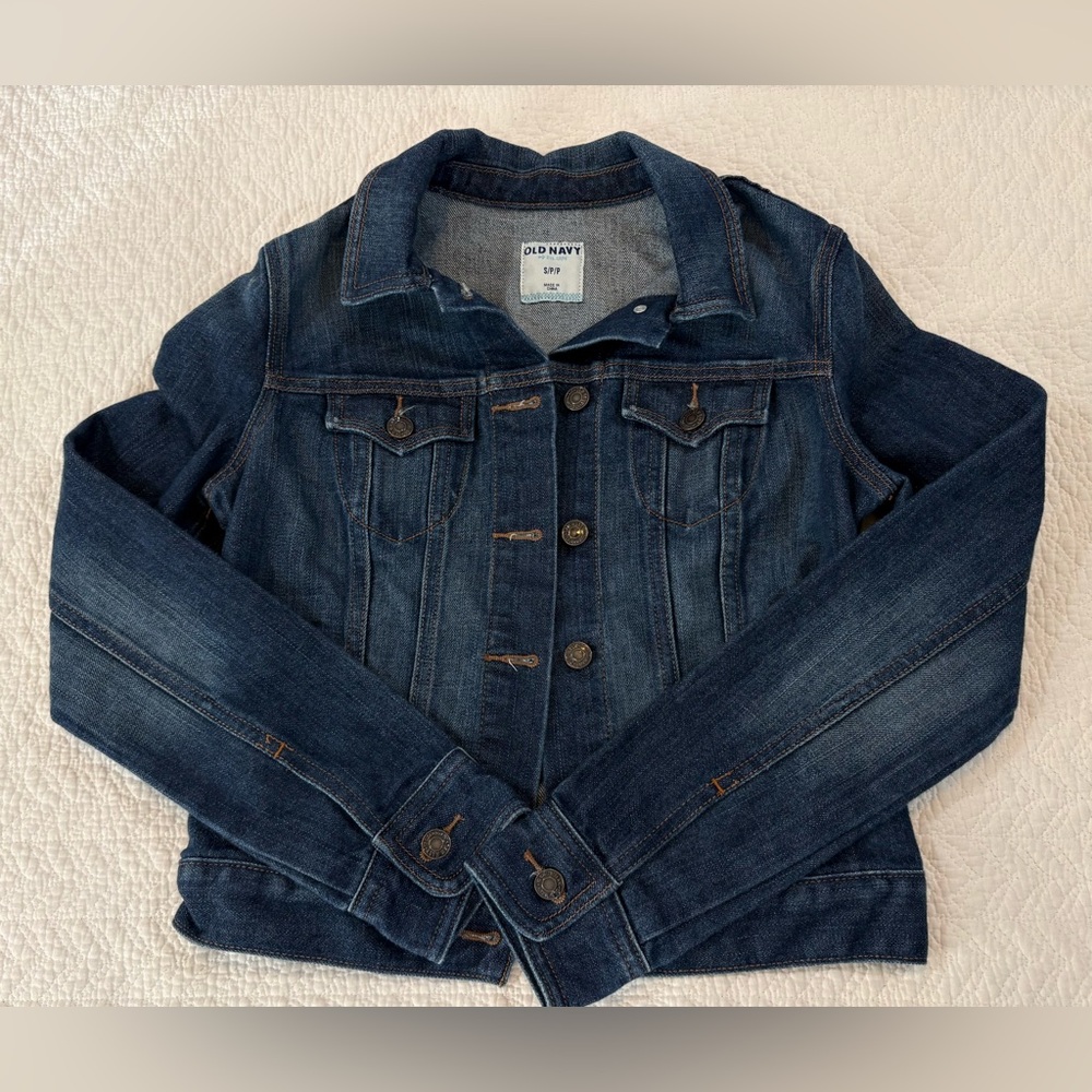 Old Navy Women's Dark Blue Jean Jacket